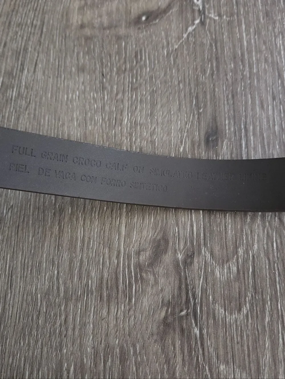 Jones Wear Brown Croc-Embossed Leather Belt - Small